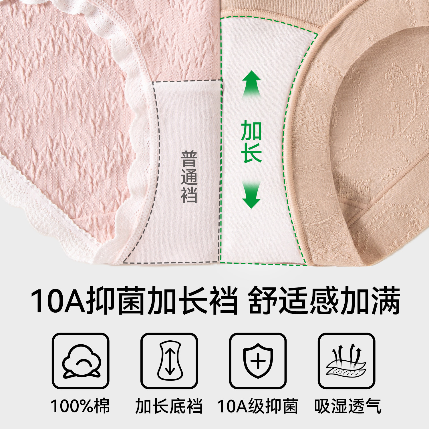 都市丽人纯棉内裤女士高腰2025新款抗菌全棉裆不夹臀女生三角短裤,淘宝优惠券,粉丝福利购,淘宝优惠卷