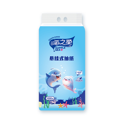海之柔悬挂式抽纸5层加厚印花柔软亲肤不掉屑活力28三大叔家品牌