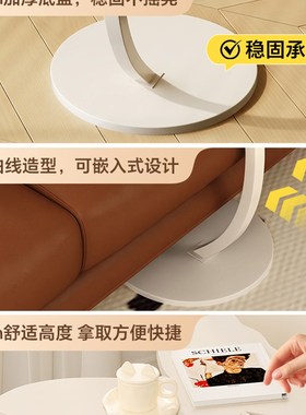 奶油风格蝴蝶咖啡桌客厅沙发边桌床头柜茶几小桌储物架乔装礼物