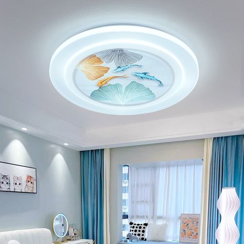 高亮卧室灯圆形吸顶灯LED墙壁开关控制主卧房间灯具安装简单 - 图0