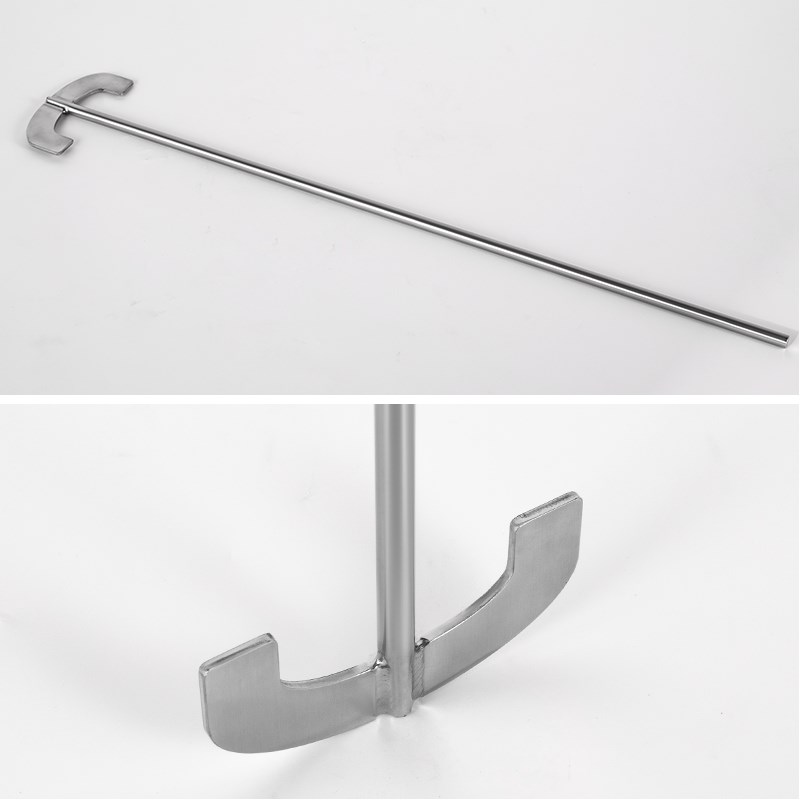 304不锈钢U型山字搅拌桨 实验室烧杯搅拌器 一体锚式桨搅拌杆 - 图0