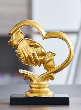 合作共赢握手摆件桌面诚信办公室装饰品公司商务送礼乔迁开业礼品