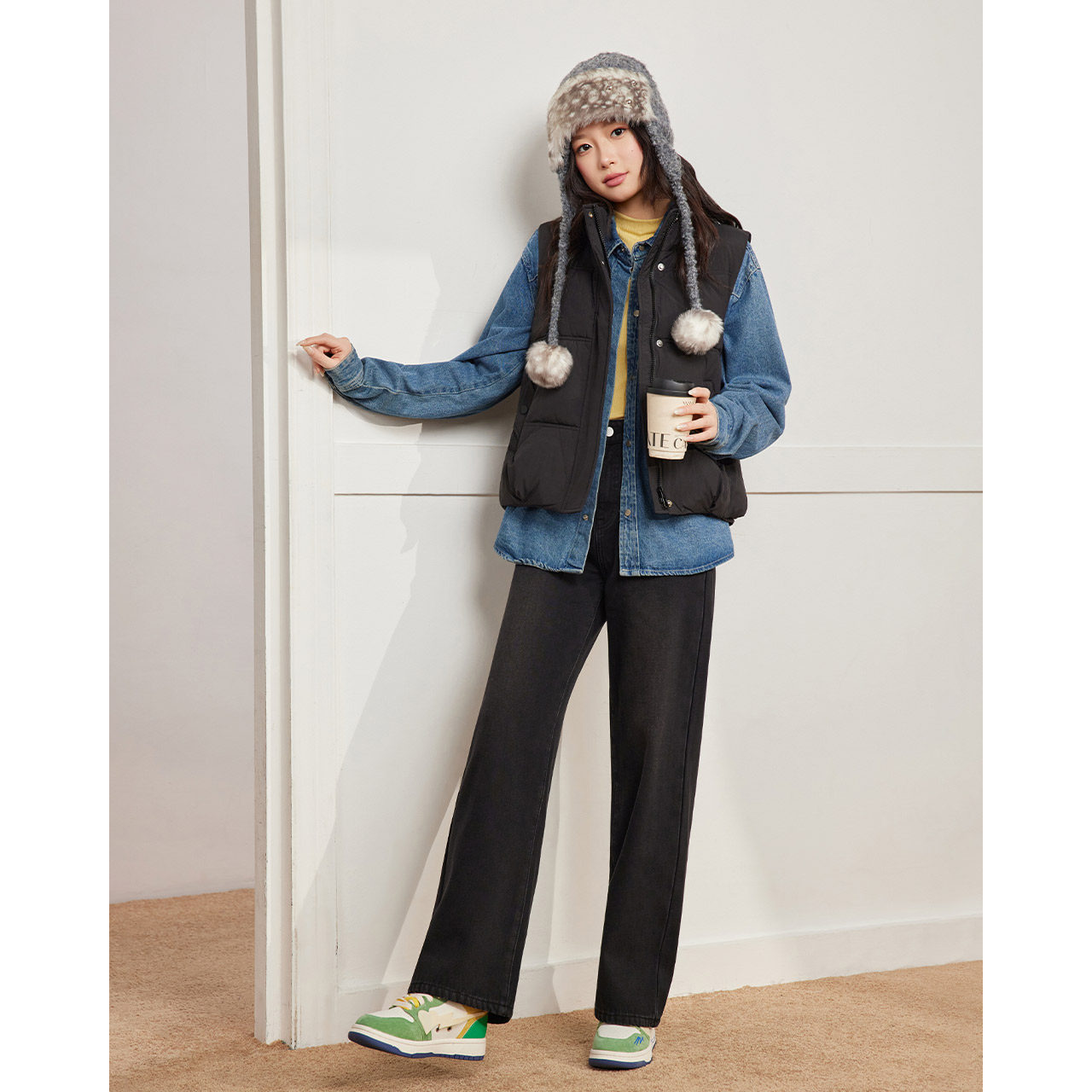 IEF/爱依服【小个子专属】2025秋冬黑色外穿马甲时尚百搭短棉外套,淘宝优惠券,粉丝福利购,淘宝优惠卷