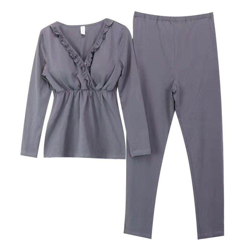 夏天纯棉孕妇睡衣哺乳产妇哺乳月子服夏季产后上衣睡裤家居服套装,淘宝优惠券,粉丝福利购,淘宝优惠卷