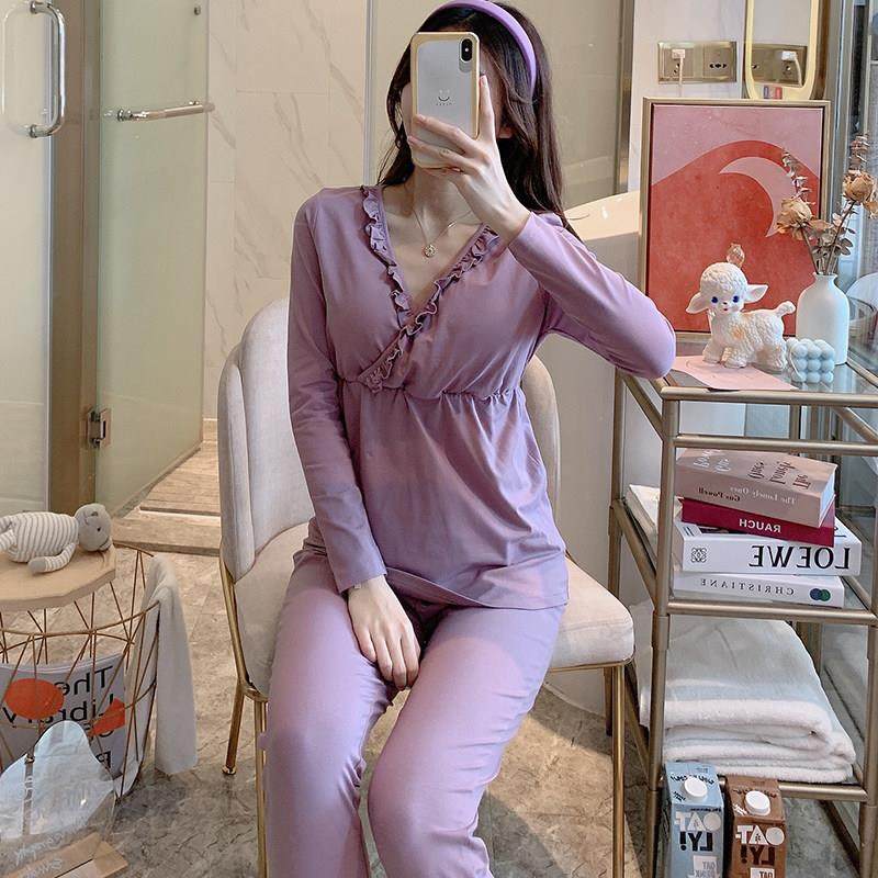 夏天纯棉孕妇睡衣哺乳产妇哺乳月子服夏季产后上衣睡裤家居服套装,淘宝优惠券,粉丝福利购,淘宝优惠卷