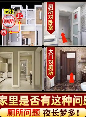 桃木虎头八卦镜兽头挂件