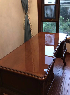 高档实木圆形圆桌家具贴膜透明保护膜耐高温餐桌子茶几大理石桌面