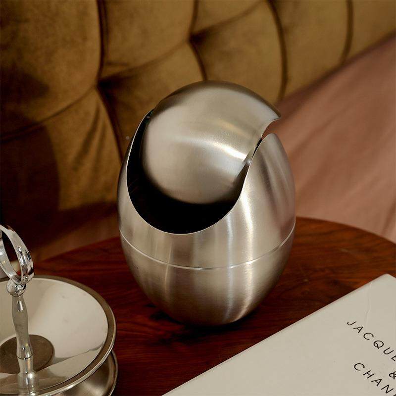 轻桌面垃奢值圾F5M72315桶高颜小型桌上餐桌迷蛋形垃圾桶台你面意,淘宝优惠券,粉丝福利购,淘宝优惠卷