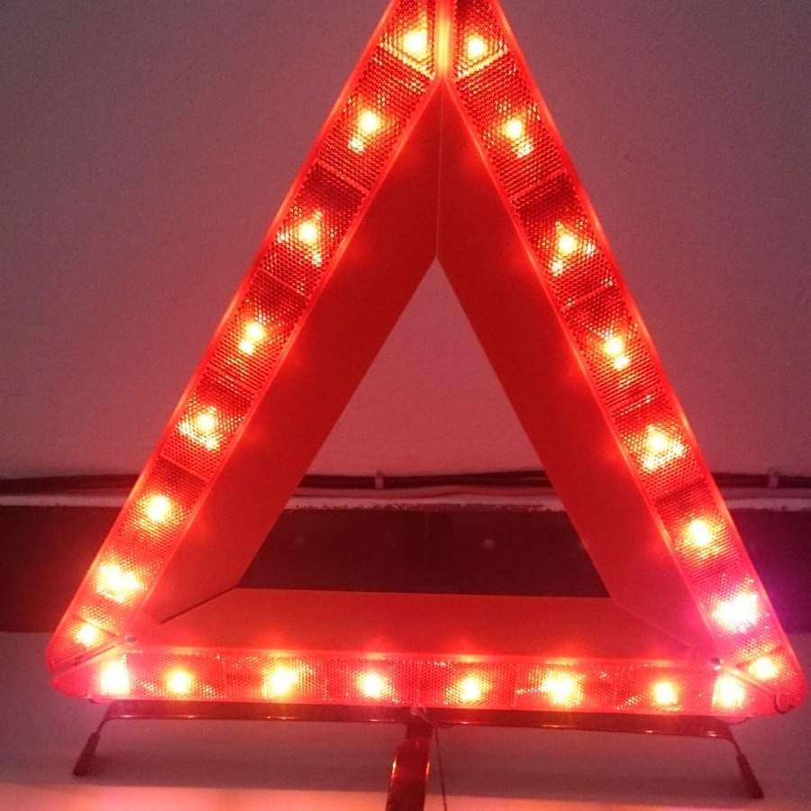 LED三角警示牌LED汽车三角架LED 警示牌 - 图0