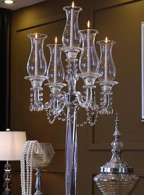 艺品欧式婚工庆水台晶玻璃烛摆件欧美JP-8531创意家居客厅现代软