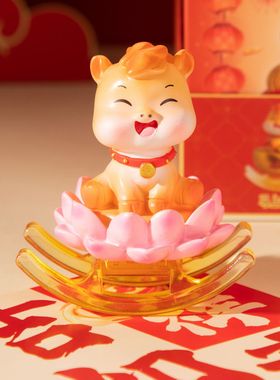 2026年幸福加马盲盒树脂创意马马国潮生肖摆件年吉祥物树脂工艺品