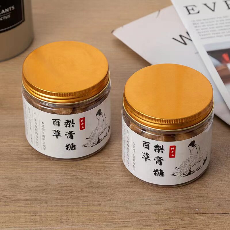 开罐即食梨膏糖百草梨膏糖润批发嗓喉手工薄荷糖果甘甜品质手工