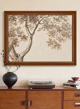 《苹果树》中古风玄关客厅装饰画