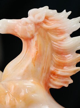 马上发财白菜摆件招财马办公室桌面装饰品公司店铺乔迁开业礼物