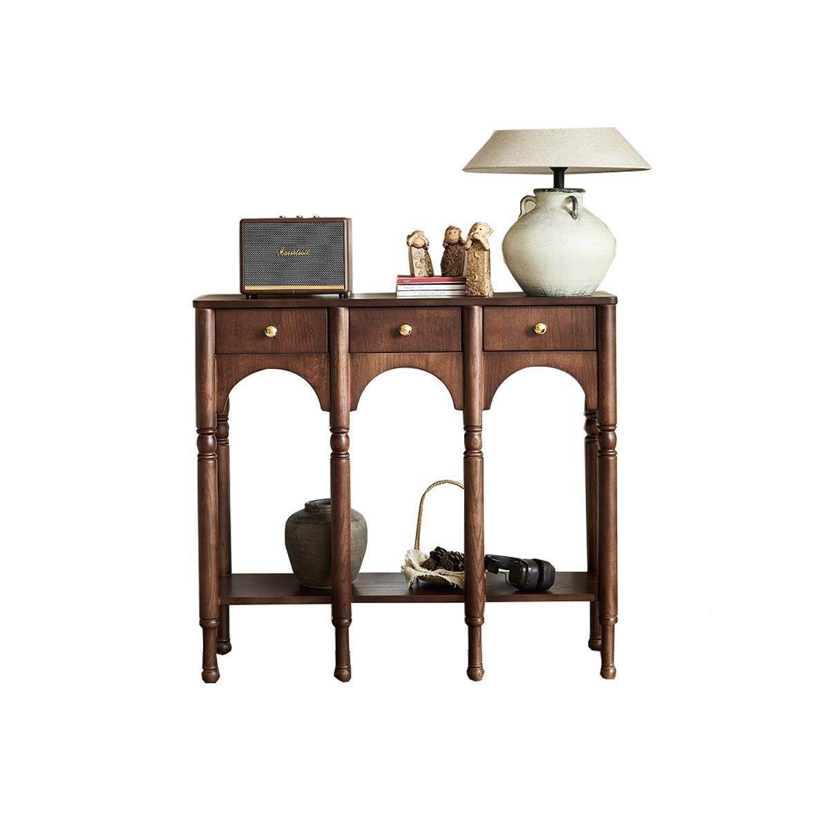 法式复古实木玄关柜走廊入装物QHP饰柜阳关断柜小户型户家用置柜,淘宝优惠券,粉丝福利购,淘宝优惠卷