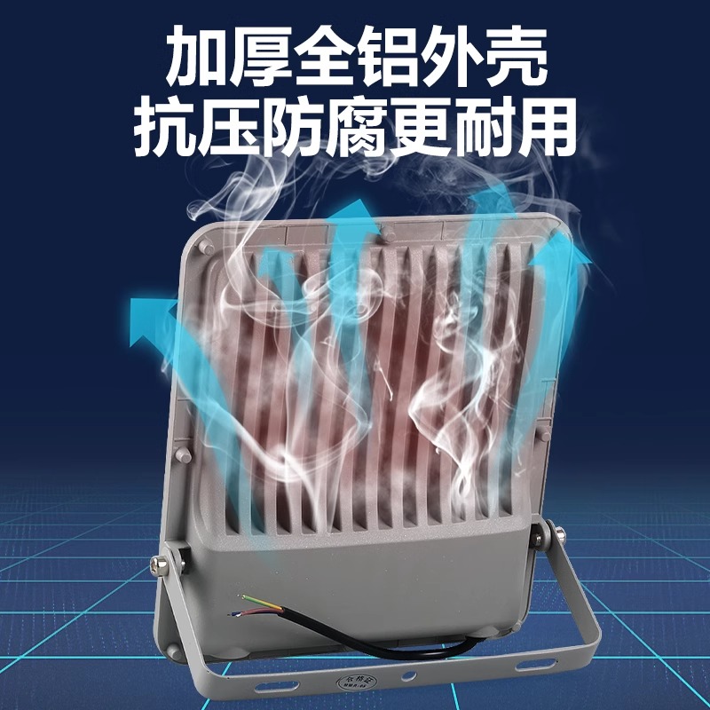 亚明led足瓦投光灯户外防水50w100w射灯探照广告牌球场泛光灯超亮 - 图1