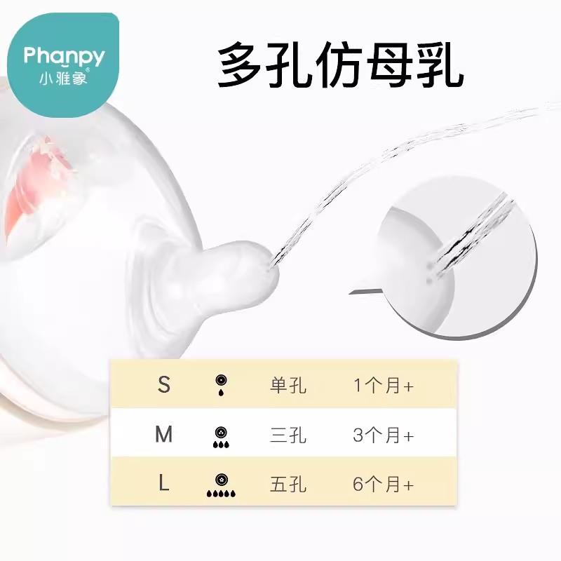 小雅象玻璃奶瓶新生婴儿防胀气0到6个月以上初生宝宝防呛断奶神器 - 图2