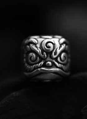 纯银醒狮银饰配件手串配饰隔珠文玩猴头星月金刚转运珠子diy散珠