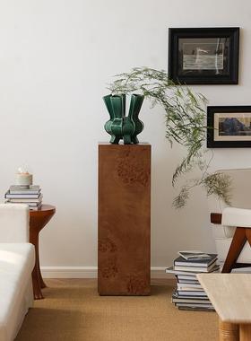 戊际中古雕塑底座树瘤皮木墩家居客厅抽象艺术木雕落地装饰品摆件