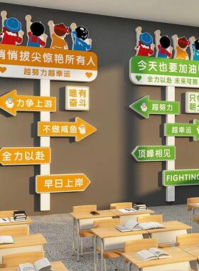 班级文化墙贴中小学生教室布置装饰托管班自习室励志文化班务栏贴