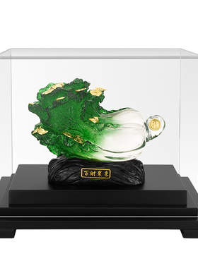 金箔白菜摆件招财进宝家居装饰品酒柜玄关客厅摆设新店开业礼品