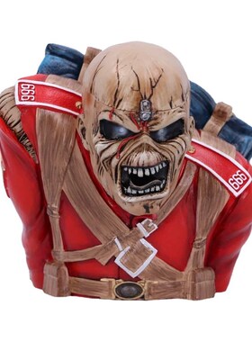 万圣节摆件摇滚传奇人物骷髅头雕像摆件骷颅纪念品铁娘子乐队雕塑