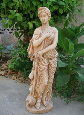 欧式玻璃钢人物雕塑艺术品客厅户外落地摆设可定制作小号仕女摆设