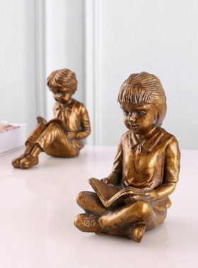 北欧书柜书房美式小摆件装饰品桌面桌上书挡儿童书立书靠创意家居