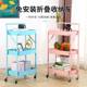 No installation folding cart storage rack mobile kitchen