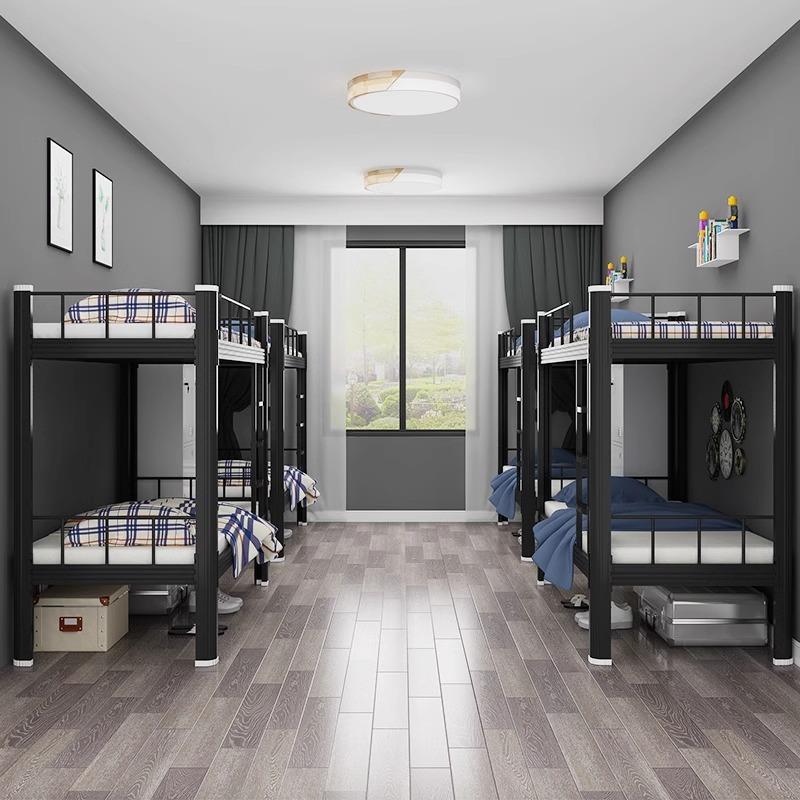 铁架床上下床宿舍学校工地高低床上床下桌宿舍床双层床铁艺床 - 图2