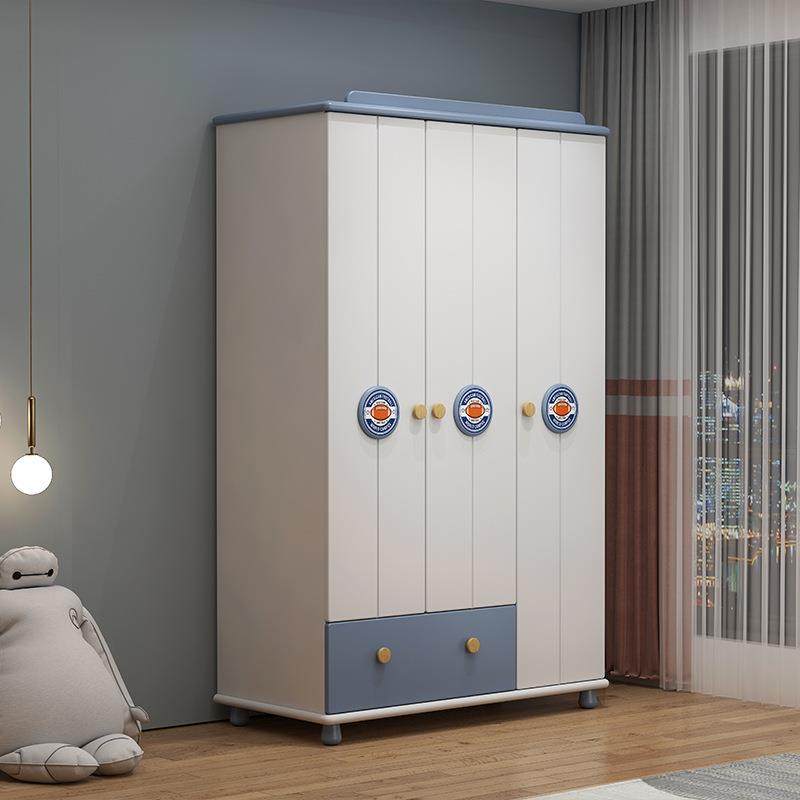 现代简约实木衣柜拼色圆角防撞青少年儿童开门衣橱柜小户型家用,淘宝优惠券,粉丝福利购,淘宝优惠卷