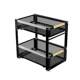 Multifunctional kitchen pull-out dishes storage rack iron mesh double-layer pull-out basket sink countertop drain bowl rack