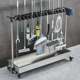Mop rack stainless steel movable floor-mounted broom rack balcony cleaning tool storage drain rack