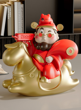 轻奢潮流财神发财摆件电视柜玄关