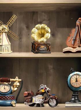 美式复古工艺品创意摆件摩托车模型摆饰服装店咖啡厅工业风装饰品