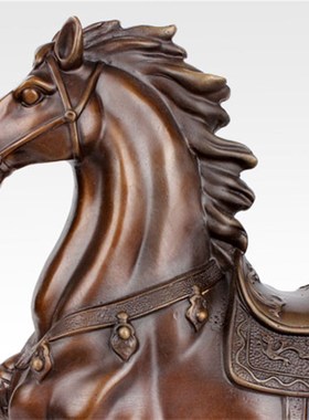 铜马摆件纯铜马到成功铜奔马家居客厅办公桌工艺装饰开业礼品