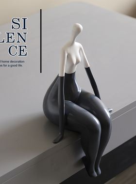 吹泡泡人物摆件法式雕塑玄关美容会所服装店书柜隔断家居装饰品