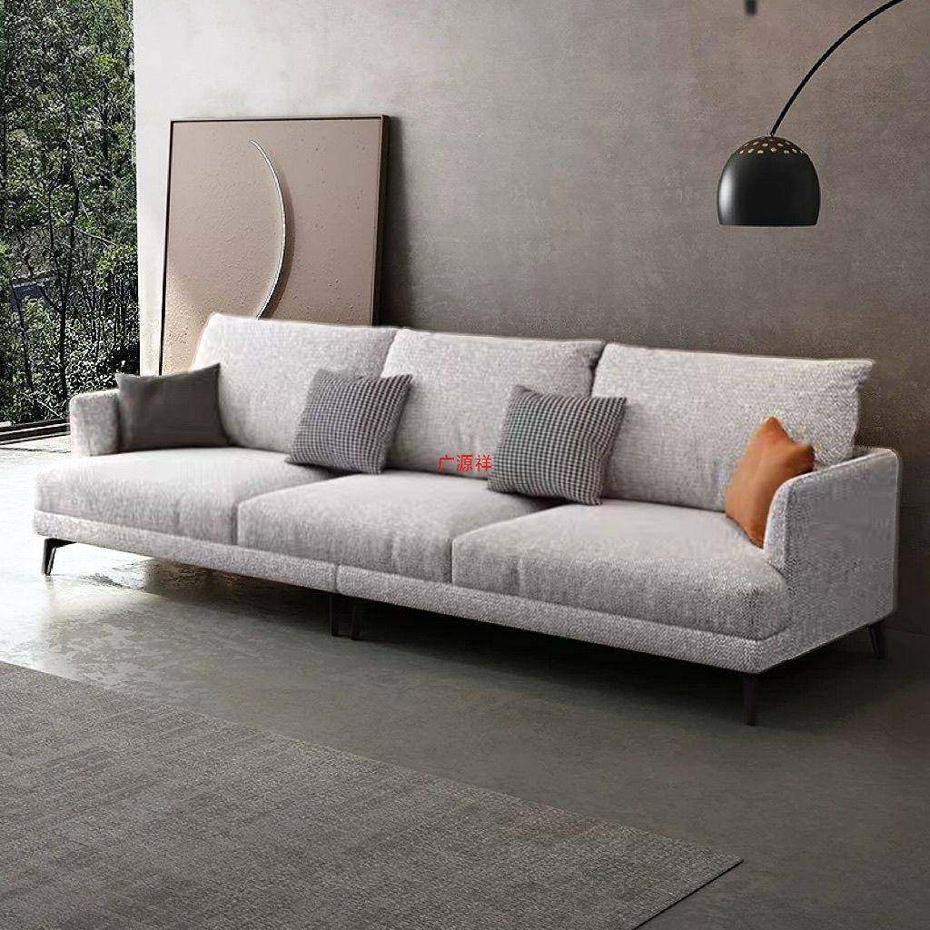 新可拆洗棉麻款布艺沙发防小户型人现代简约客厅三位直S-854653排,淘宝优惠券,粉丝福利购,淘宝优惠卷