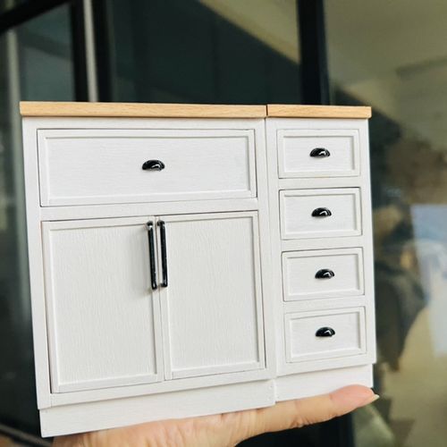 6分娃屋家具装饰模型摆件厨房餐厅柜子模型 - 图3