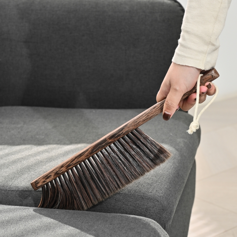扫床刷家用床上沙发除尘清洁神器卧室刷床长柄鸡翅木榉木软毛刷子 - 图2
