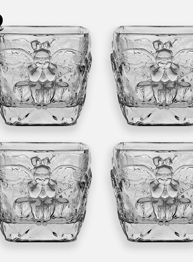 稀奇艺术天使浮雕威士忌冷水洋酒玻璃杯子结婚生日礼品盒装