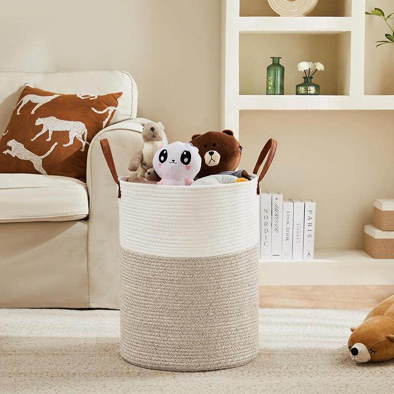 源头厂家棉绳编织脏衣篮家居用品玩具收纳袋客厅卧室杂物收纳筐,淘宝优惠券,粉丝福利购,淘宝优惠卷