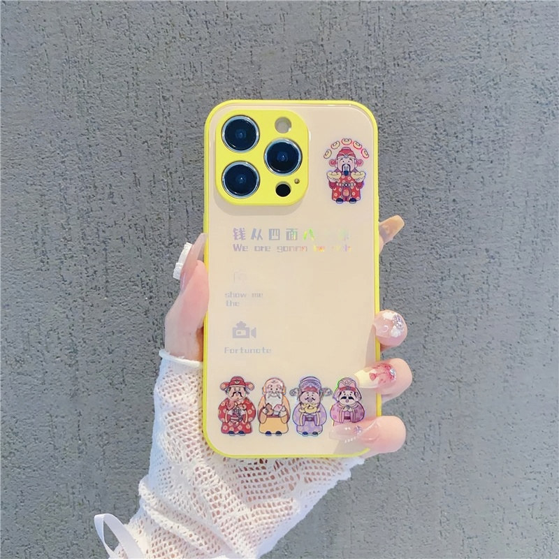 钱从四面八方来金属漆玻璃适用苹果16pro手机壳iPhone15max小米14华为mate60p50荣耀200x100k70nova12note13