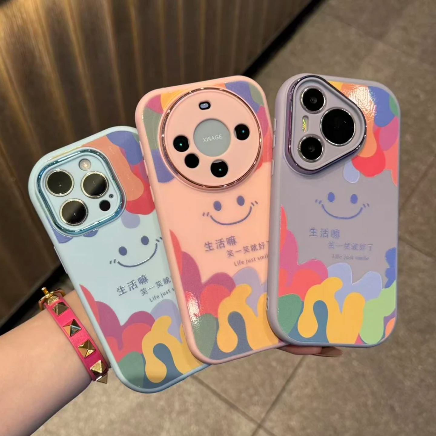 涂鸦微笑生活笑脸新款适用苹果17Pro手机壳iPhone16max12小米15华为mate80pura70k60nova14荣耀400x200note13-图0