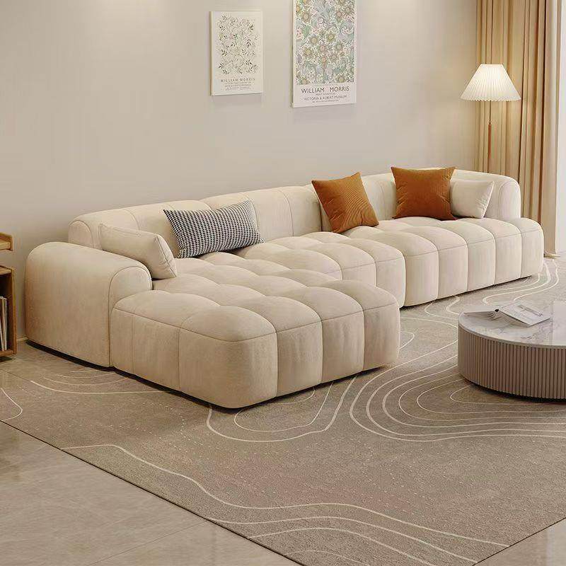 奶油风布艺沙发直排小户型客厅北欧简约现代科技防猫抓布网红沙发,淘宝优惠券,粉丝福利购,淘宝优惠卷