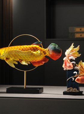 年年有余如鱼得水招财摆件客厅酒柜电视柜锦鲤家居装饰品乔迁礼物