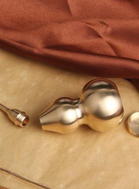 直销新款纯黄铜车件空心大号铜葫芦居家桌面摆件纳福摆饰铜器工艺