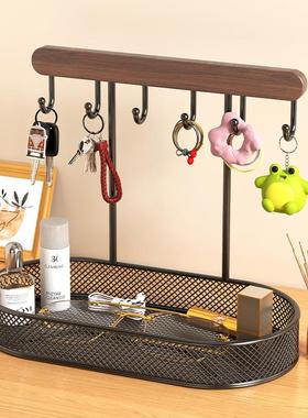 入户门口玄关钥匙收纳层架鞋柜上装饰盒摆件桌面置物挂架装饰品摆