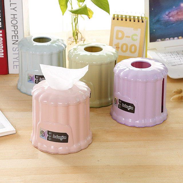 Desktop creative roll paper tube tube tissue box draw box
