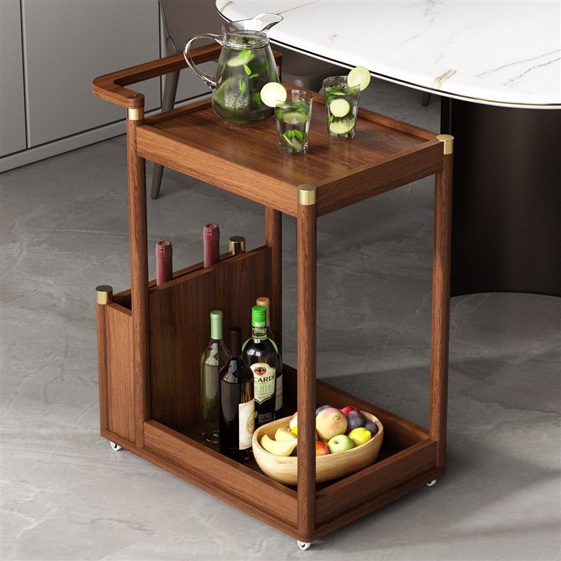 可移动边几小推车客厅沙发边柜中古茶几实木收纳置物架子酒水餐车,淘宝优惠券,粉丝福利购,淘宝优惠卷